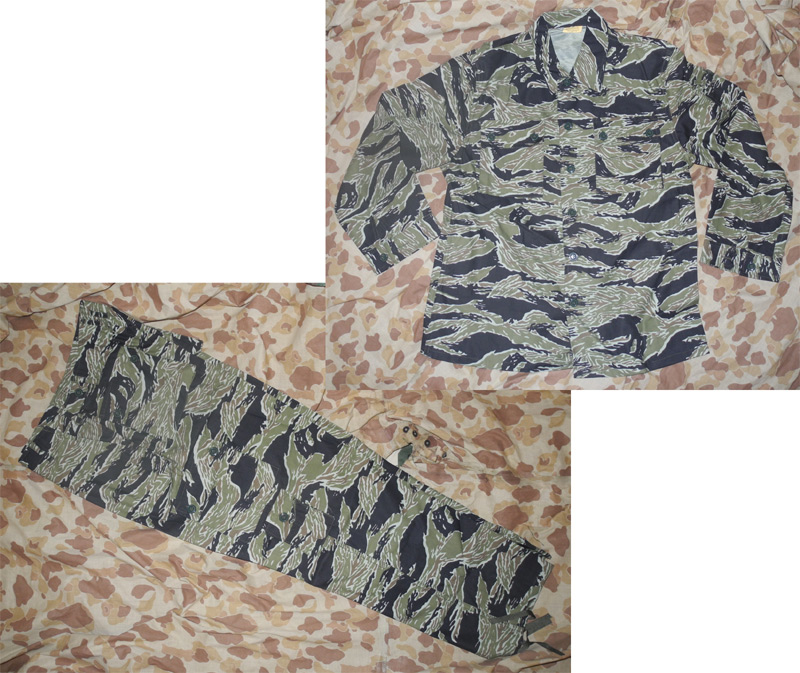 Vietnam US Tiger Stripe / TigerStripe Camo Tadpole Sparse Shirt Pants Top Bottom Fatigues Uniform set