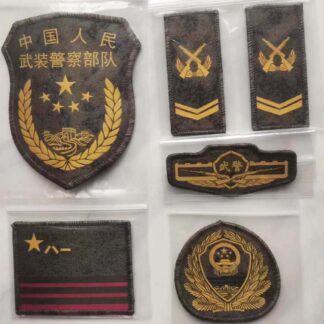 China PLA 6 Velcro Patch for Type 21 Xingkong Starry Sky Armed Police Chest Country Rank Hat