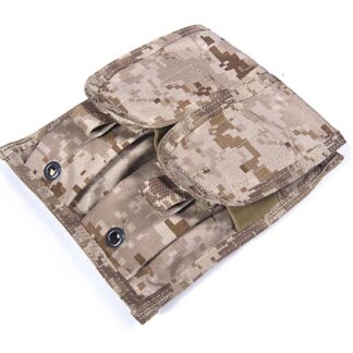 FLYYE MOLLE Double M4/M16 5.56mm Magazine Pouch for 4 Magazine - Ver. FE - US Navy Seal AOR1 AOR2 Camo