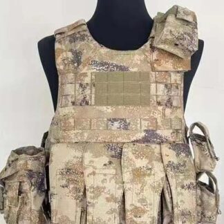 China PLA Type 21 Xingkong Starry Sky Highland Desert Camo Heavy MOLLE Armor Plate Vest w/ 10 pouch