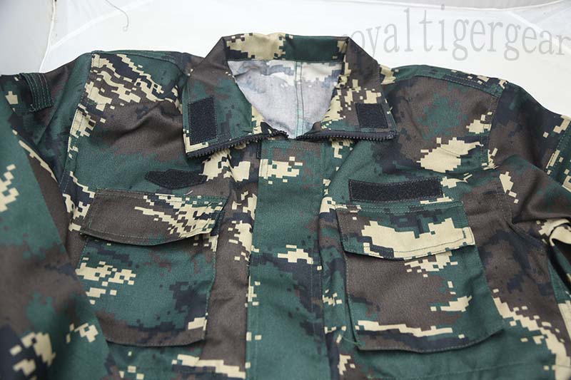 China PLA Type 07 Special Forces Digital Woodland Camo Shirt Pants set - Image 3