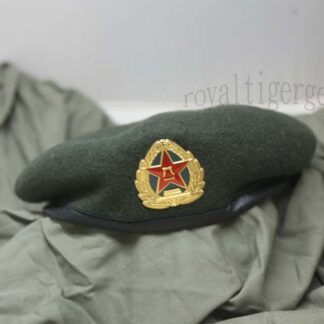 China PLA Type 07 Green Beret w/ Metal Patch