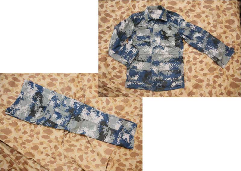 China PLA Type 07 Digital Air Force City Urban Camo Shirt Pants set