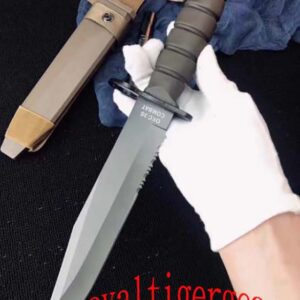 US M10 Angle 13 inch Bayonet Knife Dagger Survival Tactical Sheath Desert Tan Version