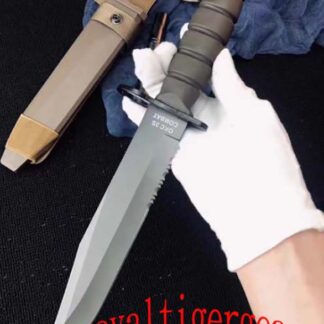 US M10 Angle 13 inch Bayonet Knife Dagger Survival Tactical Sheath Desert Tan Version
