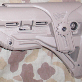 FAB GL-SHOCK Recoil-Reducing AR-15 M-4 Butt Stock w/ Adjustable Cheek Riser - Tan