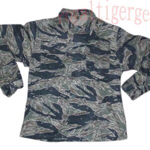 Vietnam US Tiger Stripe TigerStripe Tadpole Dense Shirt Top - ver. Hidden Button