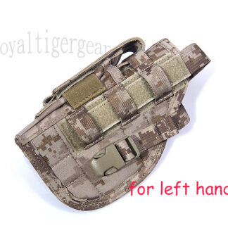 FLYYE MOLLE Pistol Handgun Holster - US Navy Seal AOR1 AOR2 Camo - Left Handed