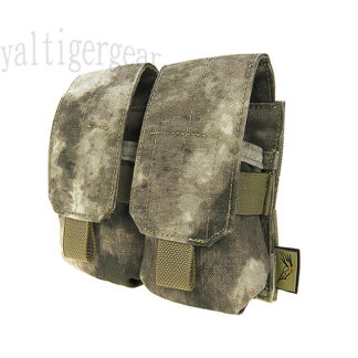 FLYYE MOLLE Double M4/M16 5.56mm Magazine Pouch for 4 Magazine - A-TACS AU / A-TACS FG