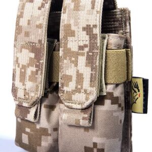FLYYE Double Pistol Handgun 9mm Magazine MOLLE Pouch Ver.FE - US Navy Seal AOR1 AOR2 Camo