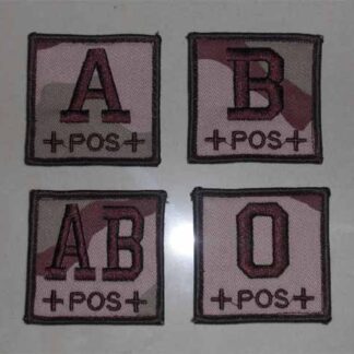 Blood Type Square Embroidery Velcro Patch – Tri Desert Camo
