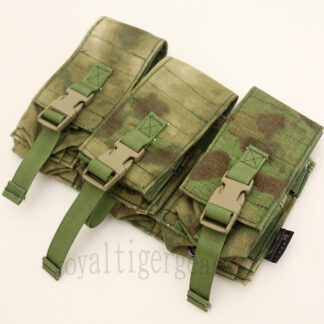 FLYYE Triple M4 5.56mm Dual 9mm Pistol Handgun Magazine MOLLE Pouch - A-TACS FG