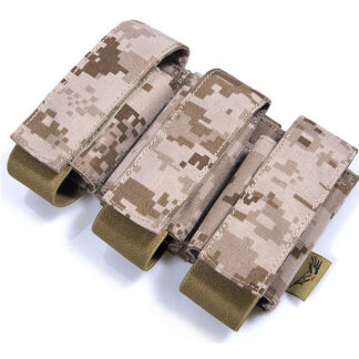 FLYYE Triple 40mm Grenade MOLLE Pouch - US Navy Seal AOR1 AOR2 Camo