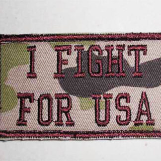 I Fight for USA Embroidery Velcro Patch - Multicam