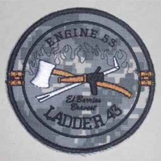 NYFD Engine 53 Ladder 43 Firefighter Embroidery Velcro Patch - US Navy Seal Michael P. Murphy Operation Red Wing-Red ACU UCP