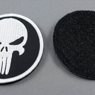 Punisher Embroidery Velcro Patch - Black