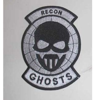 Ghost Recon Embroidery Velcro Patch – Large - Black Net /White