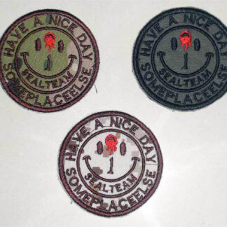 US Navy Seal - Have a Nice Day Embroidery Velcro Patch - Tan