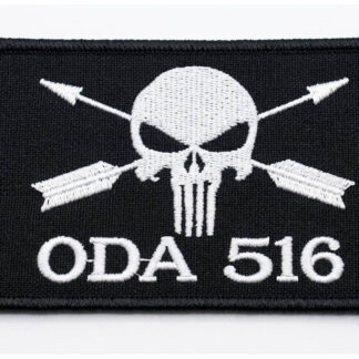 ODA 516 Ghost Embroidery Velcro Patch - Black