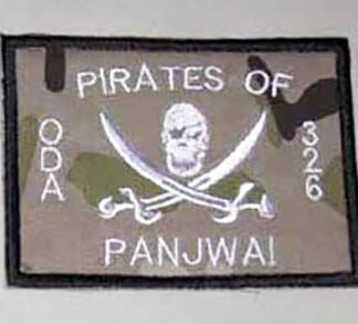 US Special Force ODA 326 Embroidery Velcro Patch - Multicam White