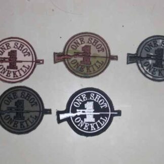 One Shoot One Kill Embroidery Velcro Patch - OD