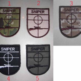 Sniper Qualification Embroidery Velcro Patch - Tan