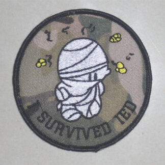 I Survived IED Embroidery Patch - Tan