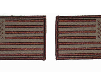 US Flag Embroidery Velcro Patch – Tan - Star Right
