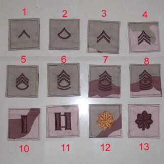 US Military Rank Embroidery Velcro Patch – Tri Desert Camo