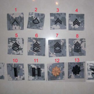 US Military Rank Embroidery Velcro Patch – ACU UCP