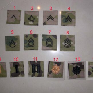 US Military Rank Embroidery Velcro Patch – Multicam
