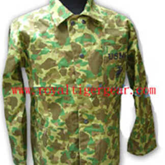 WW2 US Marines Corps USMC P42 Camo Pacific Reversible HBT Utility Shirt Tunic Top
