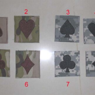 101ST Airborne Division Playing Card Embroidery Velcro Patch - Club - ACU UCP