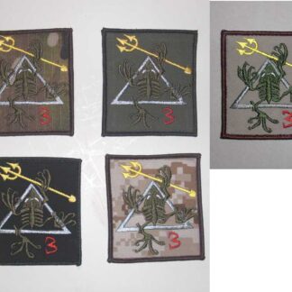 US Navy Seal Team 3 Skeleton Frog Embroidery Velcro Patch - OD