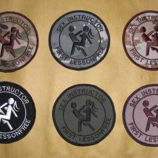 Sex Instructor – First LessonFree Embroidery Velcro Patch - Black