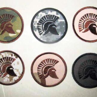 Sparta Warrior Embroidery Velcro Patch - Tri Desert Camo