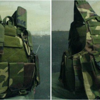 CIRAS Fast Release Armor Vest with pouches - US M81 Woodland Camo