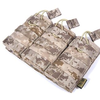 FLYYE Triple EV Universal Magazine MOLLE Pouch - US Navy Seal AOR1 AOR2 Camo