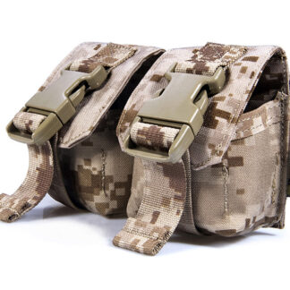 FLYYE Double Fragmentation Grenade M67 RGD5 F-1 MOLLE Pouch - US Navy Seal AOR1 AOR2 Camo