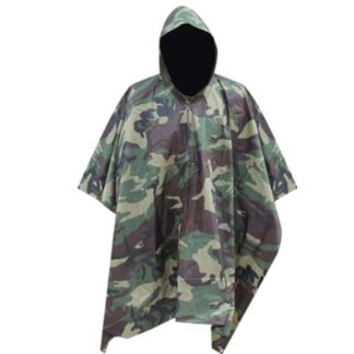 RainCoat Hood Jacket Parka Poncho Tent Waterproof - US M81 Woodland Camo