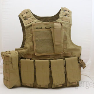 FSBE Full Spectrum Battle Equipment Amphibious Assault Fast Release Vest with pouches - Brown