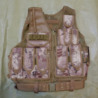 TAC Tactical Vest w/ Holster - Snake Camo MAD Desert Camo